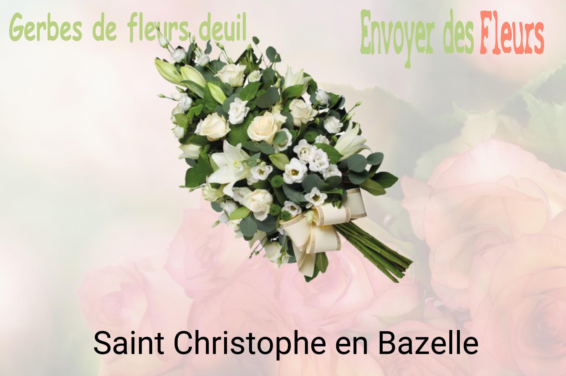 Gerbe de fleurs de deuil livrée à Saint-Christophe-en-Bazelle